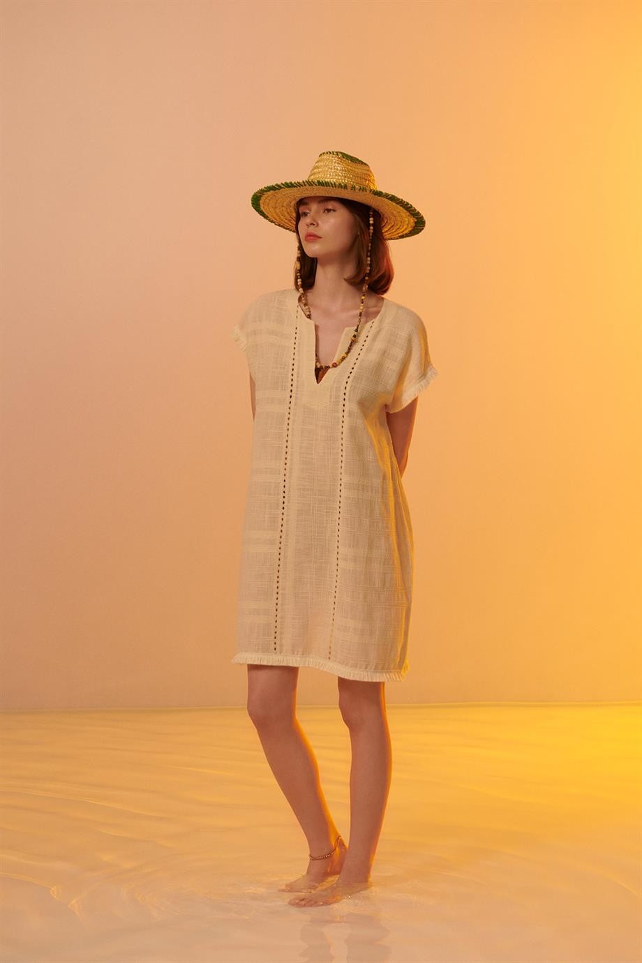 Brigitte Mini Dress Cream
