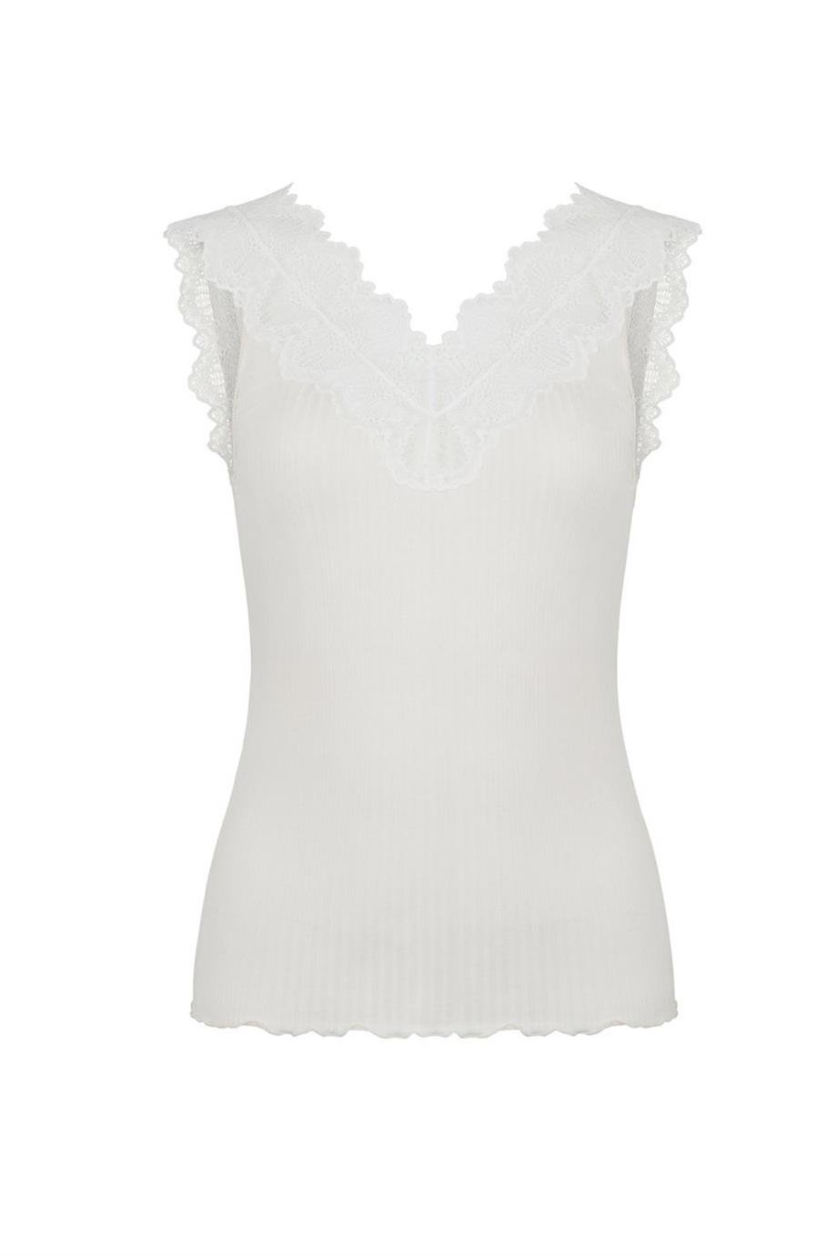 Dahlia Dantel Detaylı Atlet Off White