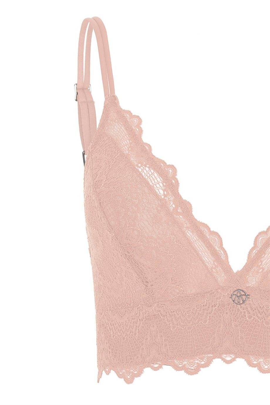 Flame Deep Plunge Bralette Nude Pink