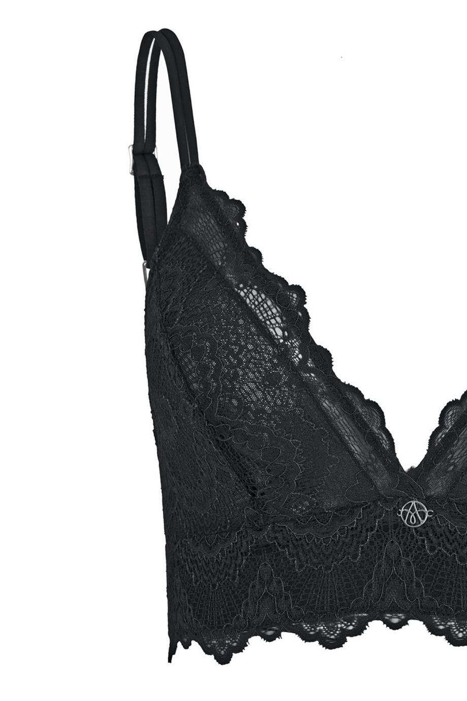 Flame Deep Plunge Bralette Black