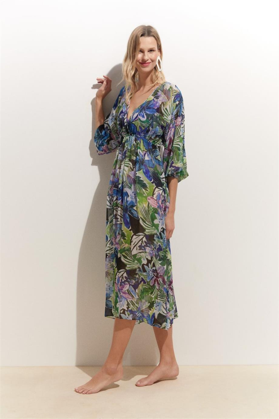 Flowers Santa Cruz Maxi Dress