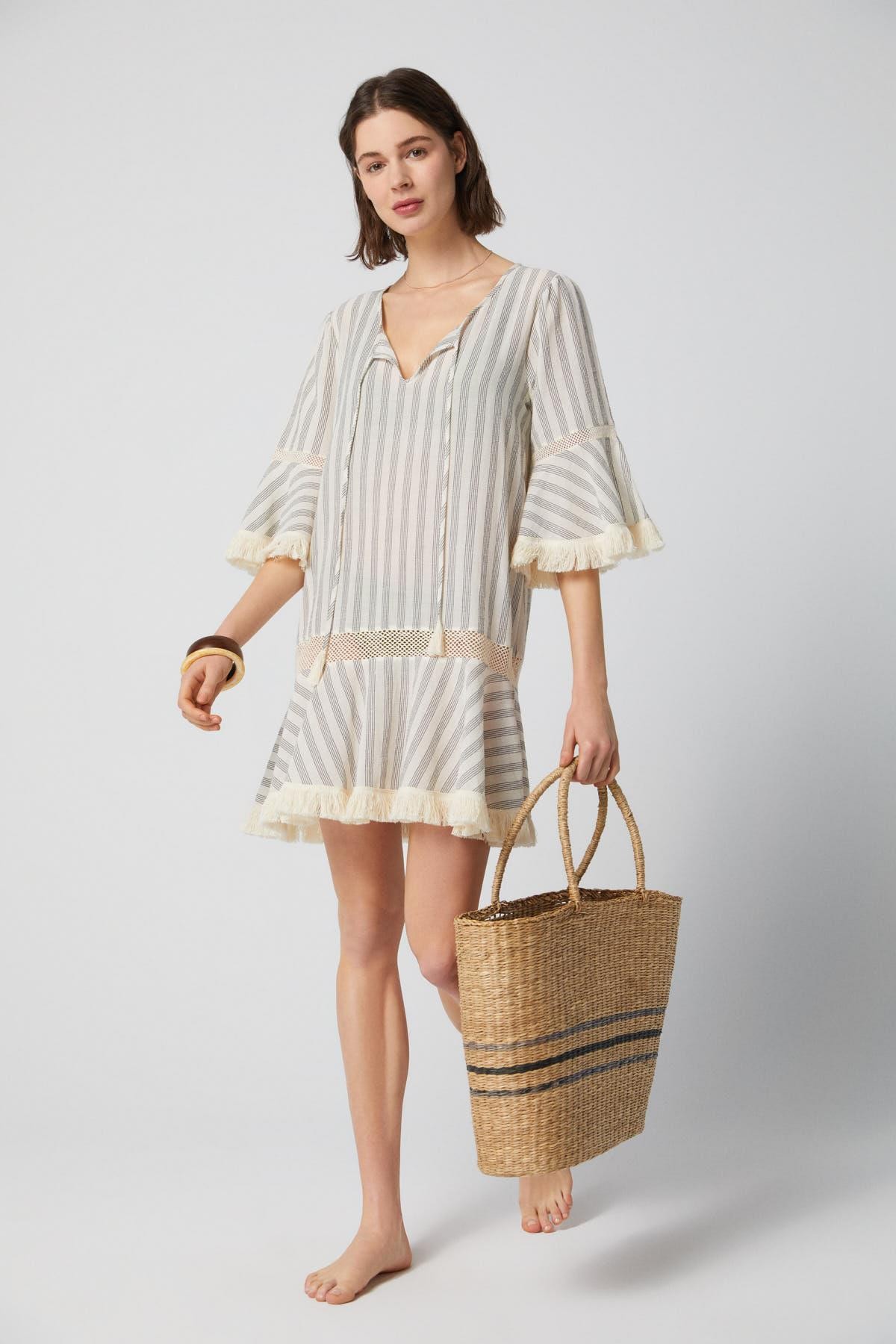 Striped Crude Mini Dress
