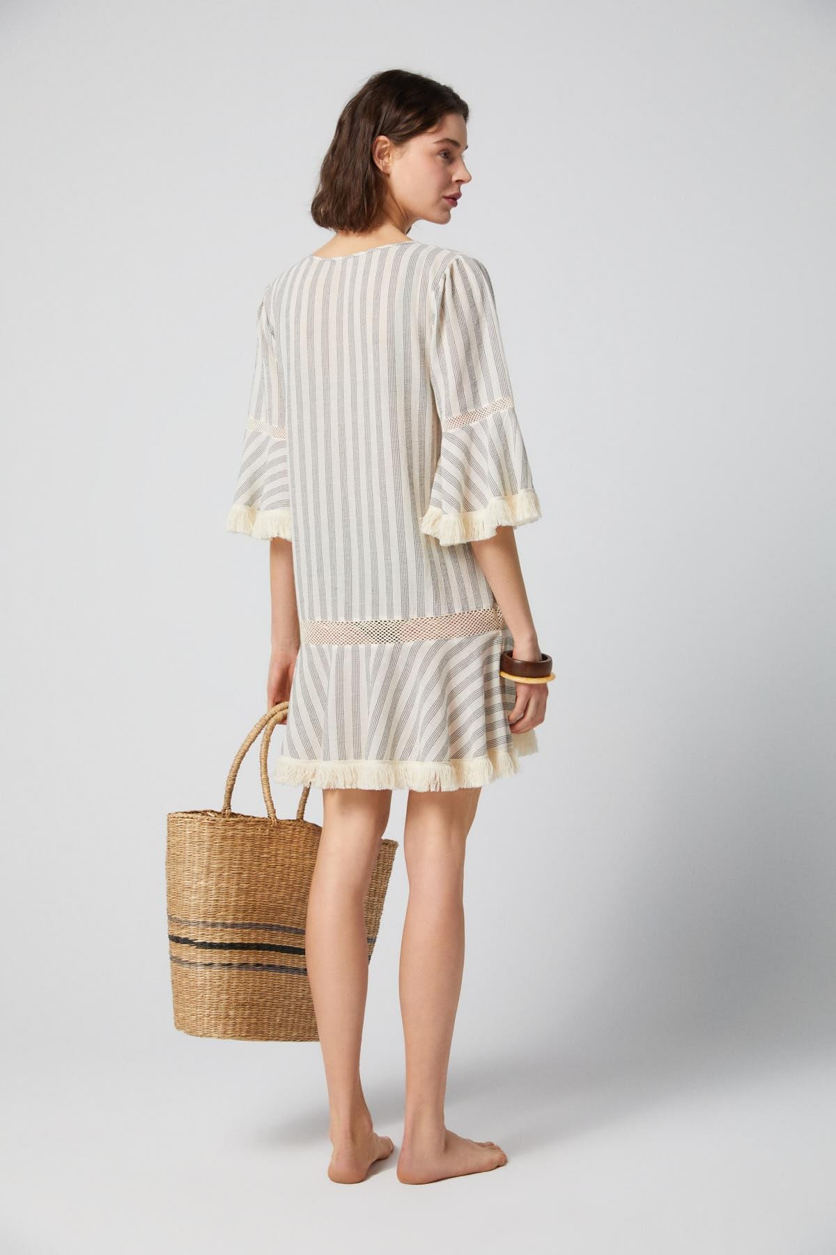 Striped Crude Mini Dress
