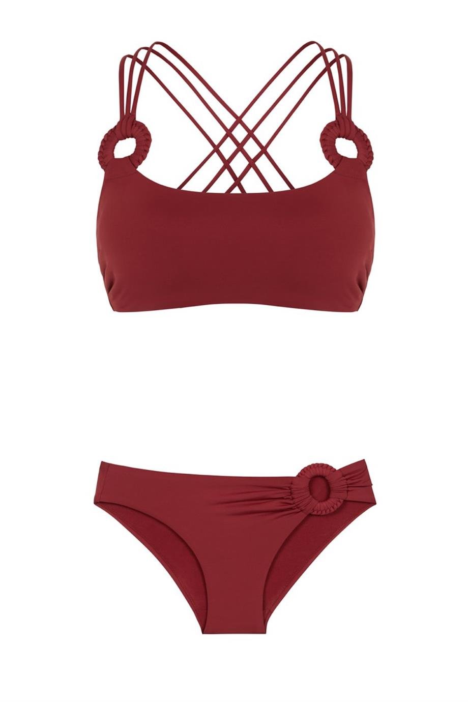 Touch Of Artisanal Bikini Top Cinnamon