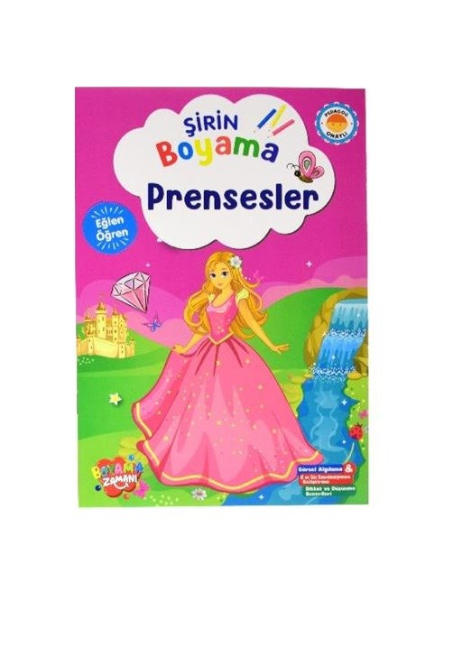 Kırtasiye Seti 6'lı Set (5 Adet Bayraklı Balon - Boyama Kitabı - 12 li Pastel Boya - Oyuncak Bebek - Barbie Kalemtraş - Barbie Uçlu Kalem)