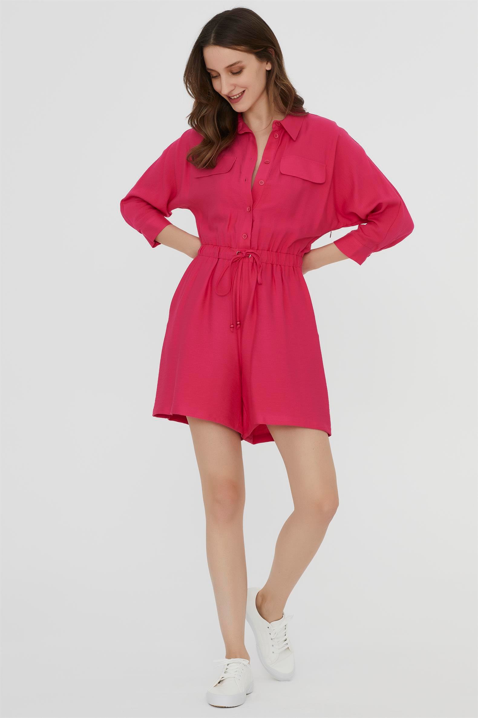 SHORT JUMPSUIT WITH WAIST ELASTIC