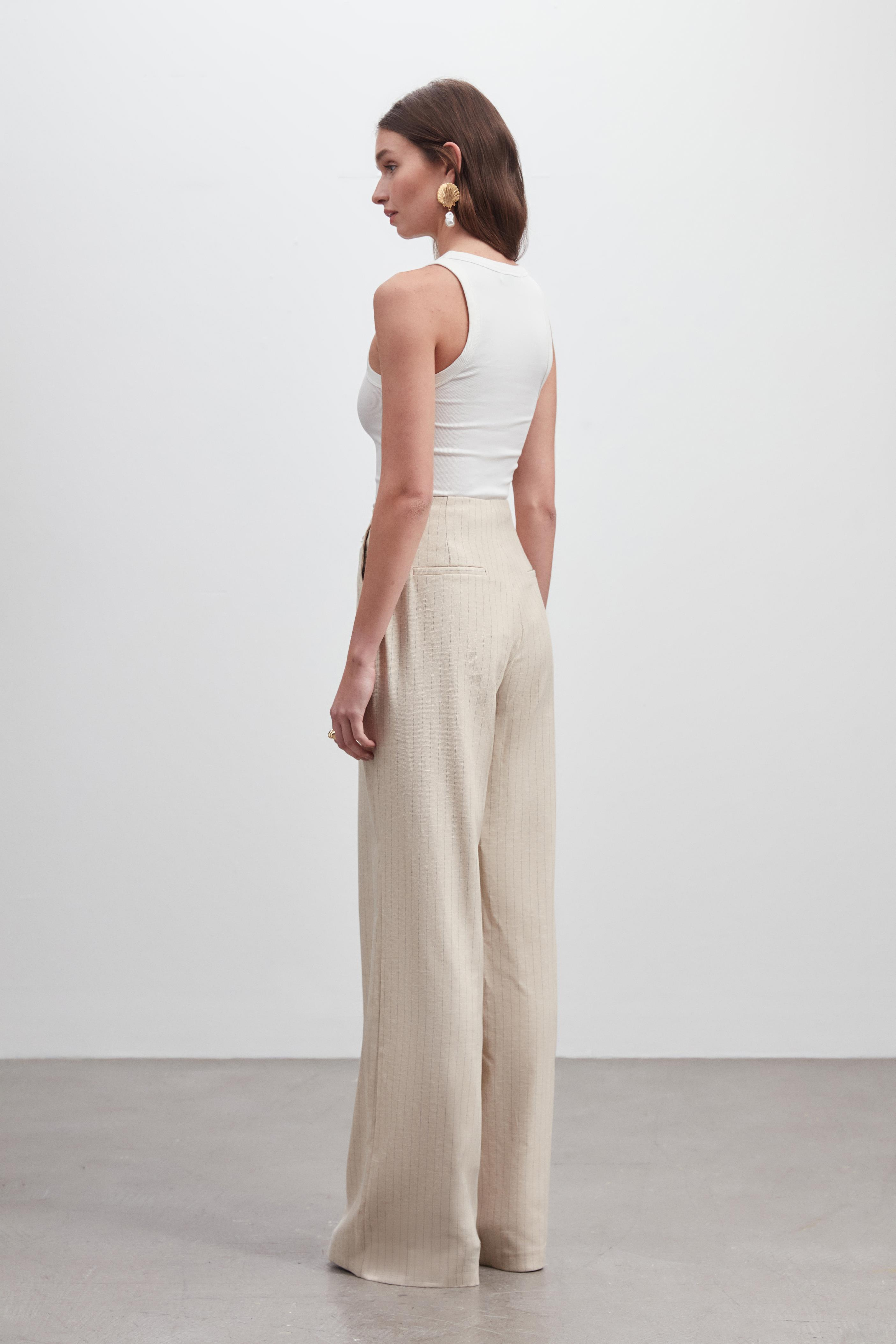 KETEN WIDE LEG PANTOLON