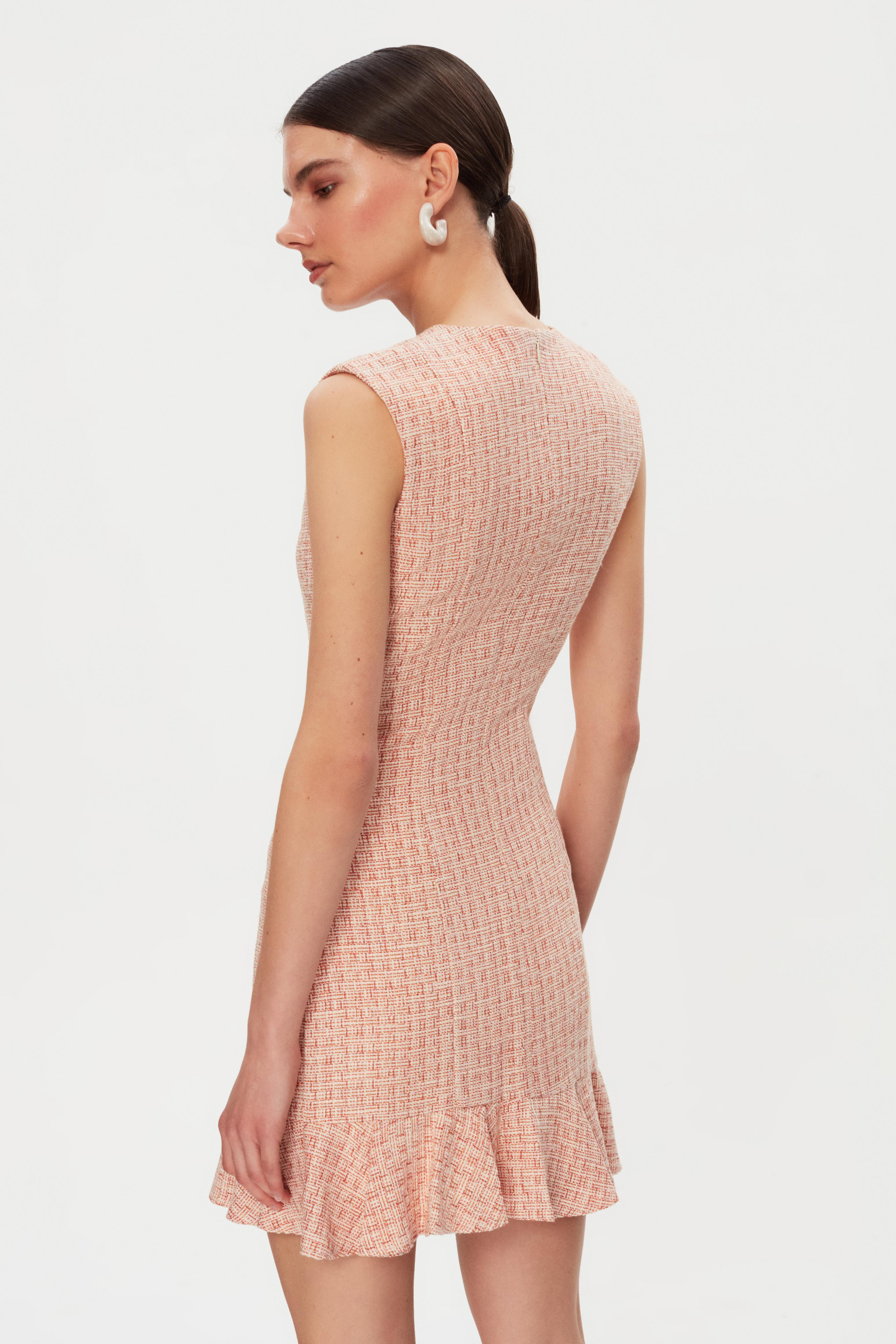 STONE EMBROIDERED TUVITE DRESS