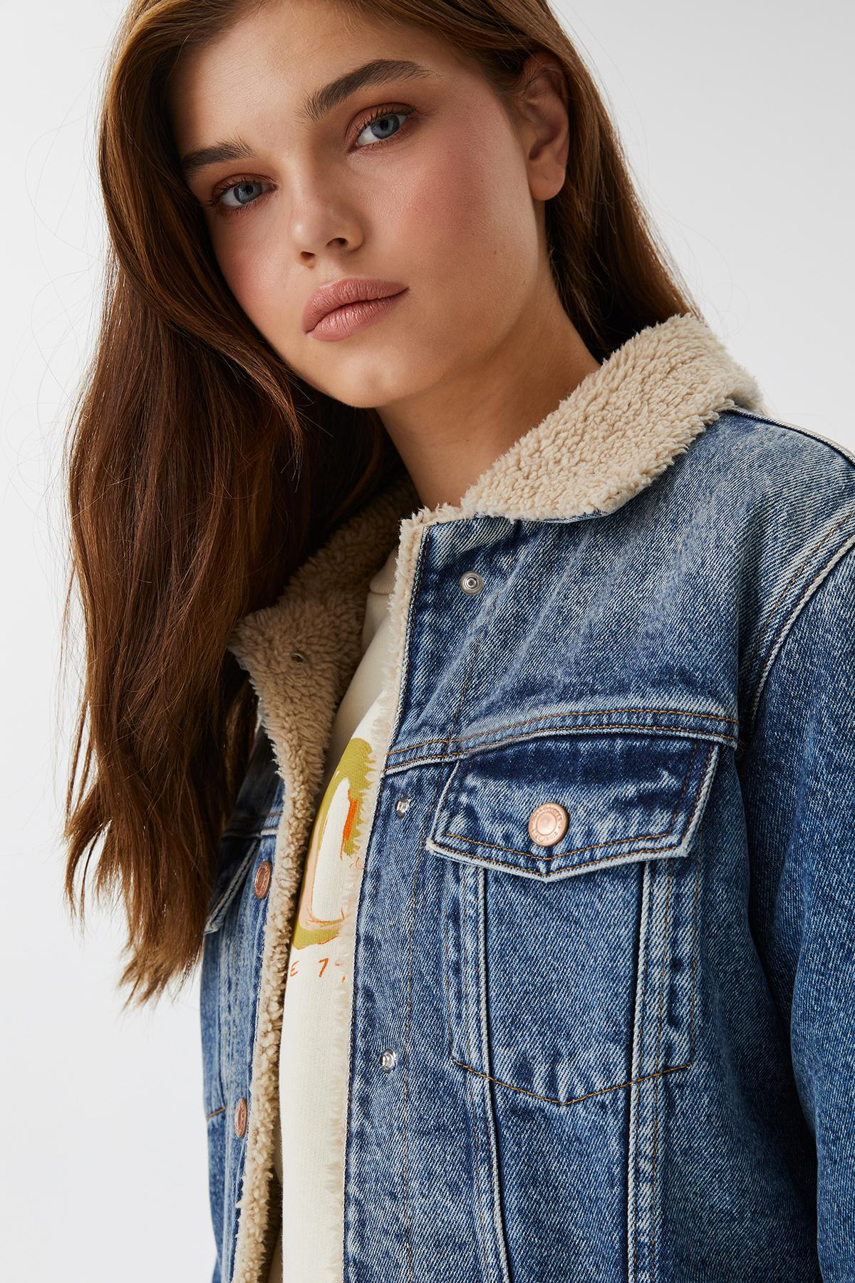 Molly 2 Kadın %100 Pamuk Jean Ceket Denim