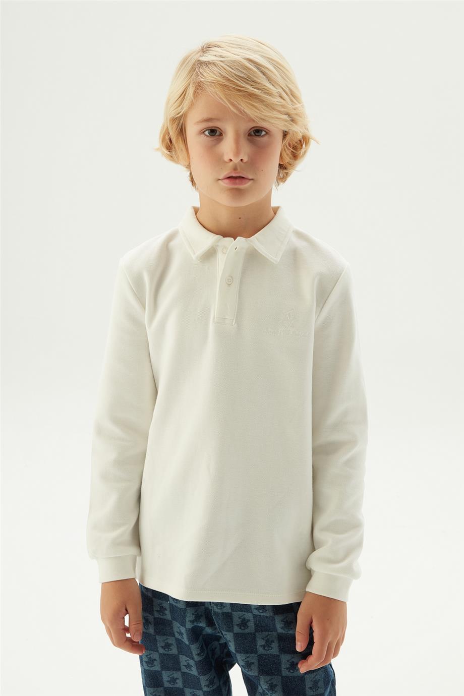 Beverly Hills Polo Club Erkek Çocuk Beyaz T-Shirt