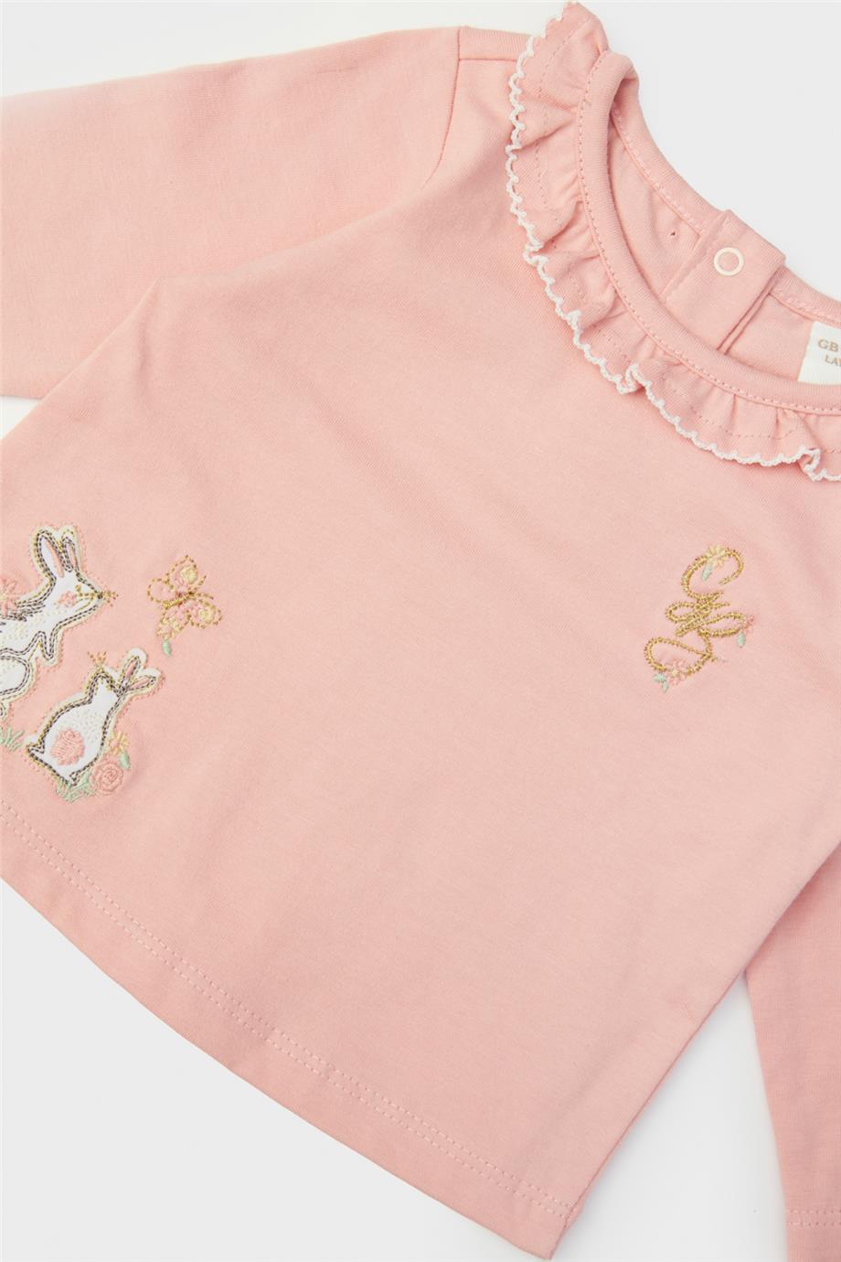 Layette Kız Bebek Pembe T-Shirt