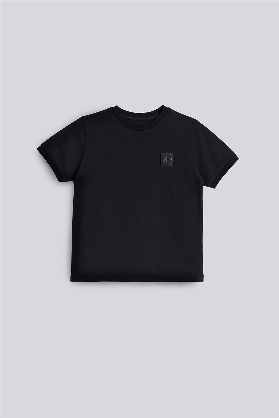 Nebbati Erkek Çocuk Basic Siyah Tshirt