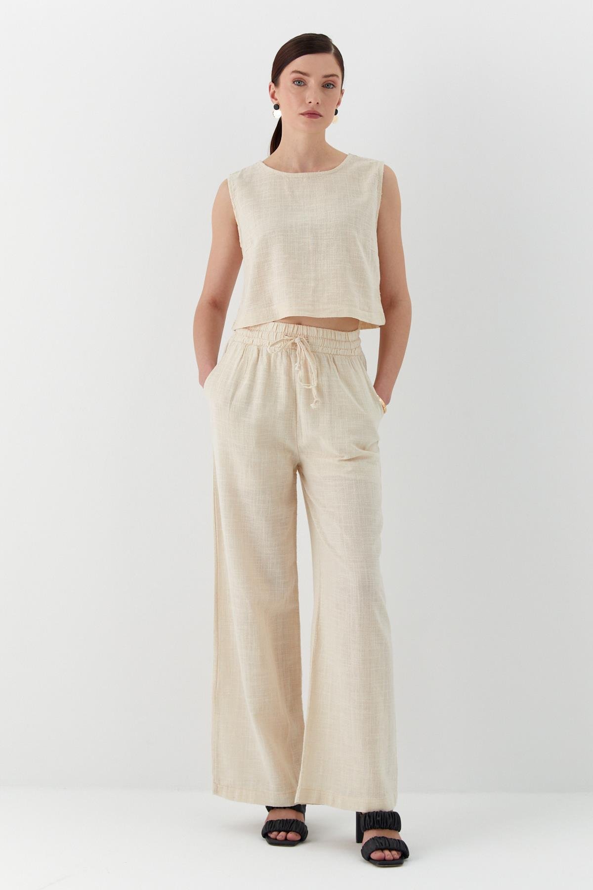 Keten Pantolon NATURAL