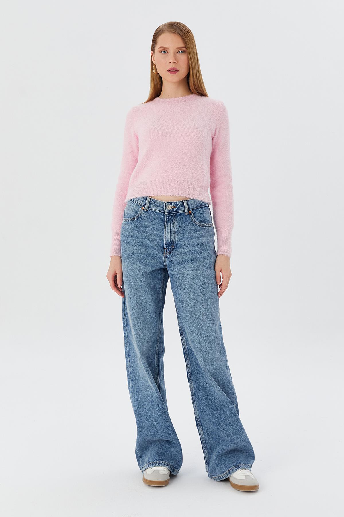 Yumoş Crop Kazak PEMBE