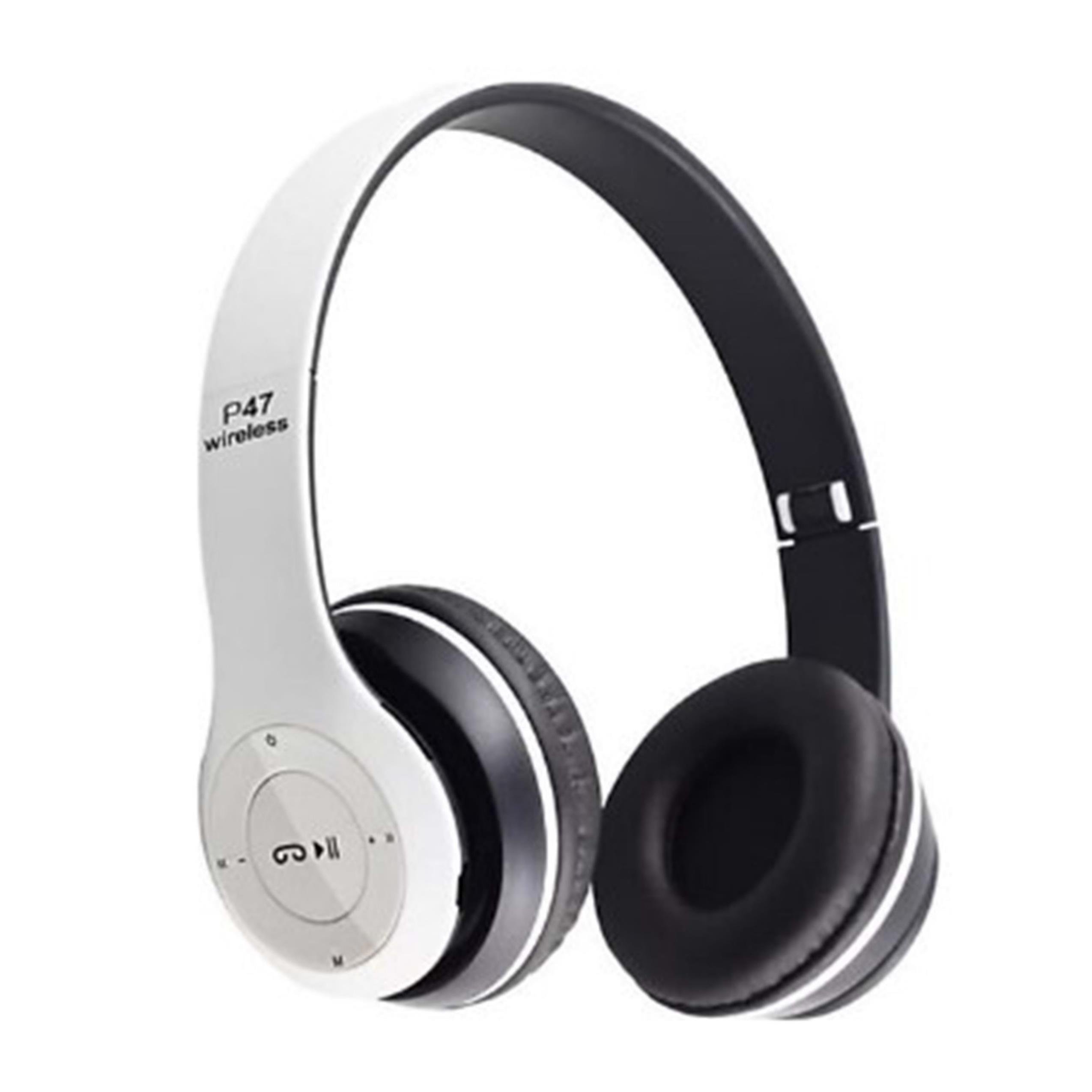 P47 Beyaz Kulak Üstü Kablosuz Bluetooth Kulaklık