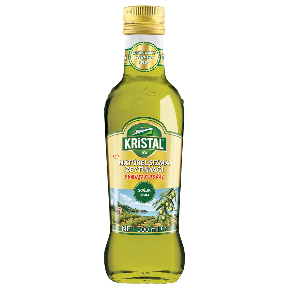 Kristal Sızma Zeytinyağı Cam 500 ml - Altunbilekler.com