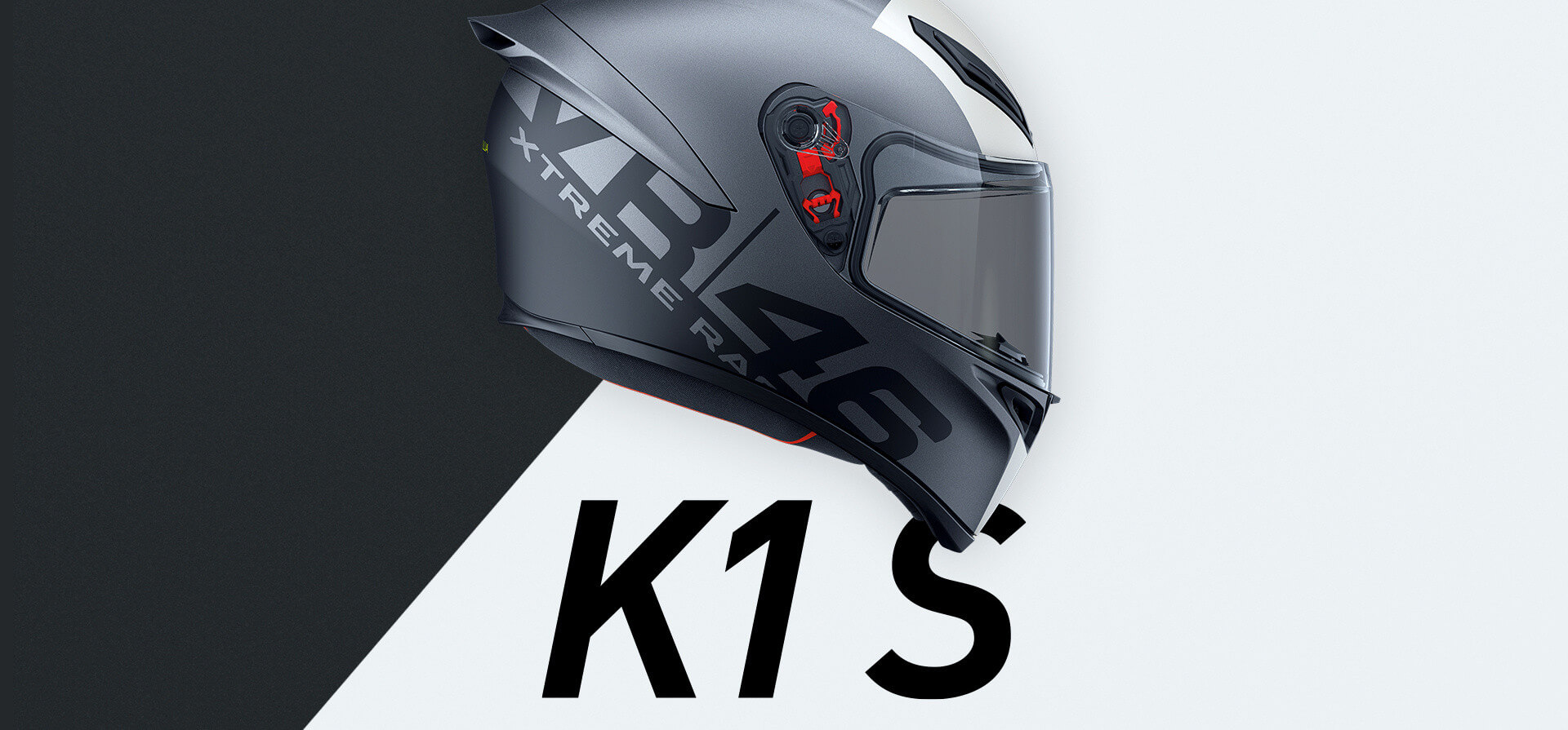 Agv K1 S E2206 Sling Matt Black Grey Kapalı Kask