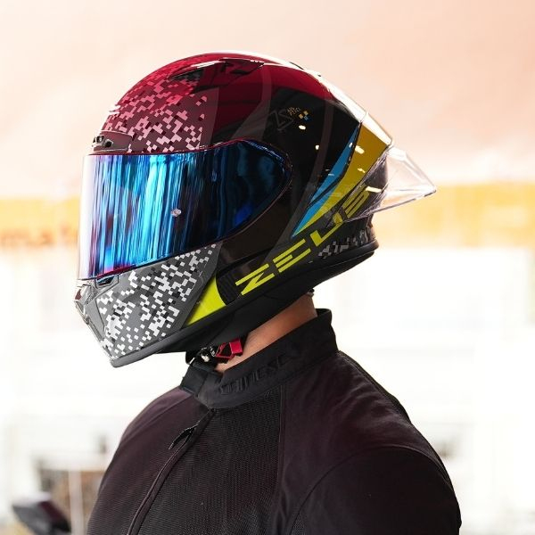 Zeus ZS-826 BK23 Yellow Kapalı Kask