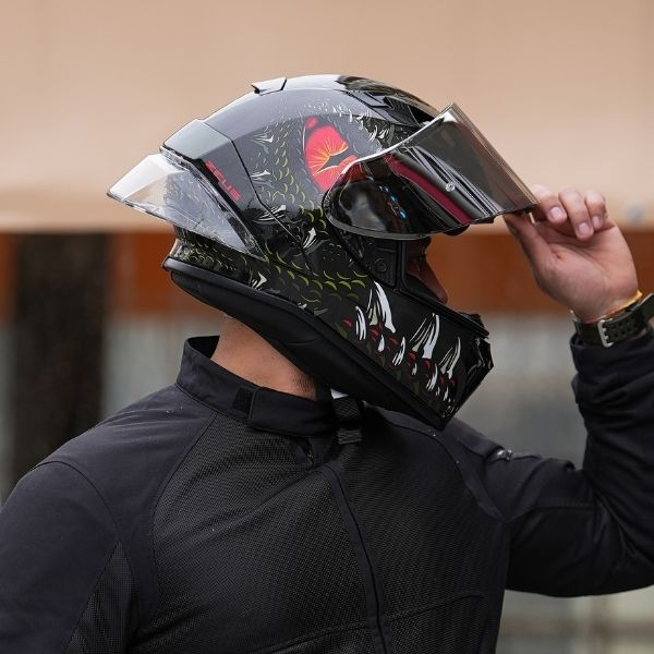 Zeus ZS-826 BK24 Red Kapalı Kask