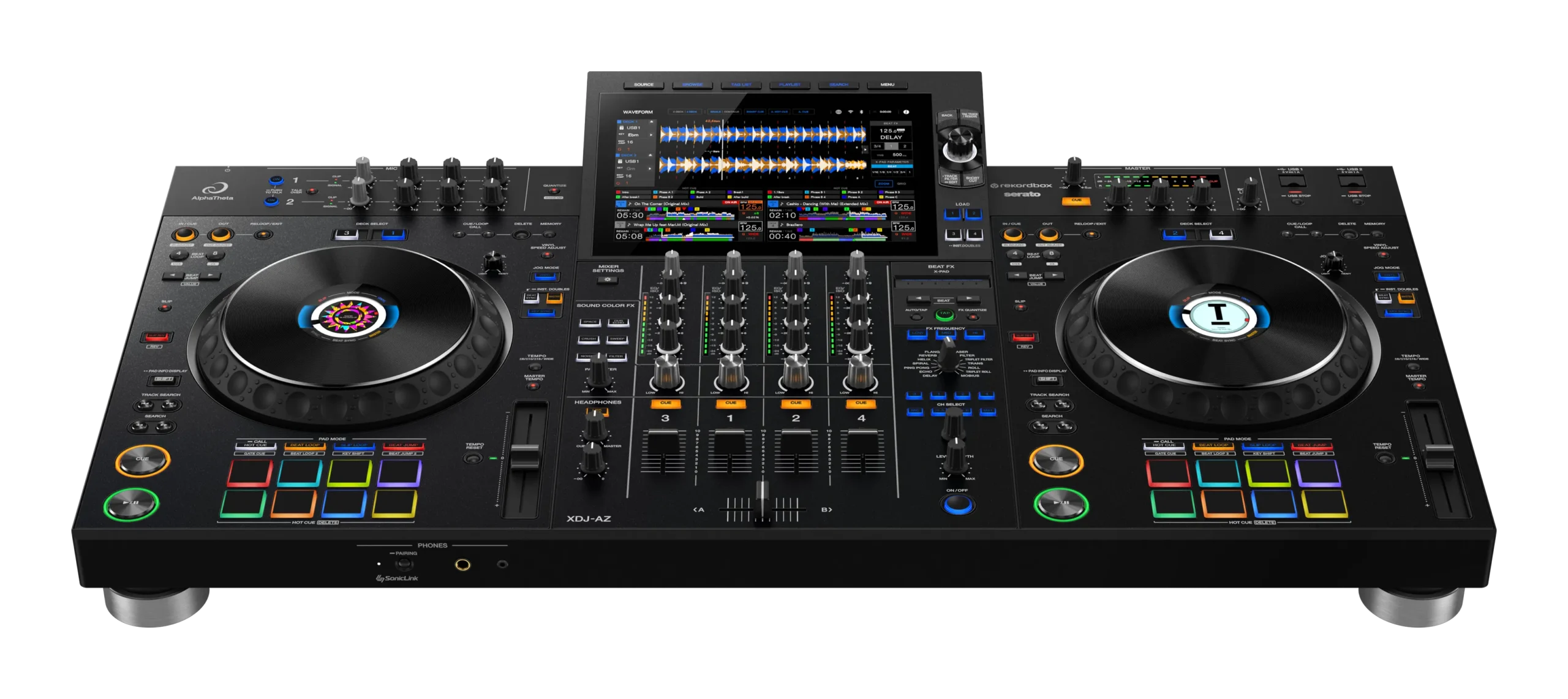 AlphaTheta XDJ-AZ Jog Tekerleği ve Deck Bölümü Detayı