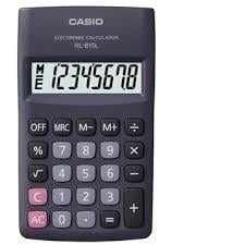 Resim Casio HL-815L-BK 8 Hane Siyah Hesap Makinesi 