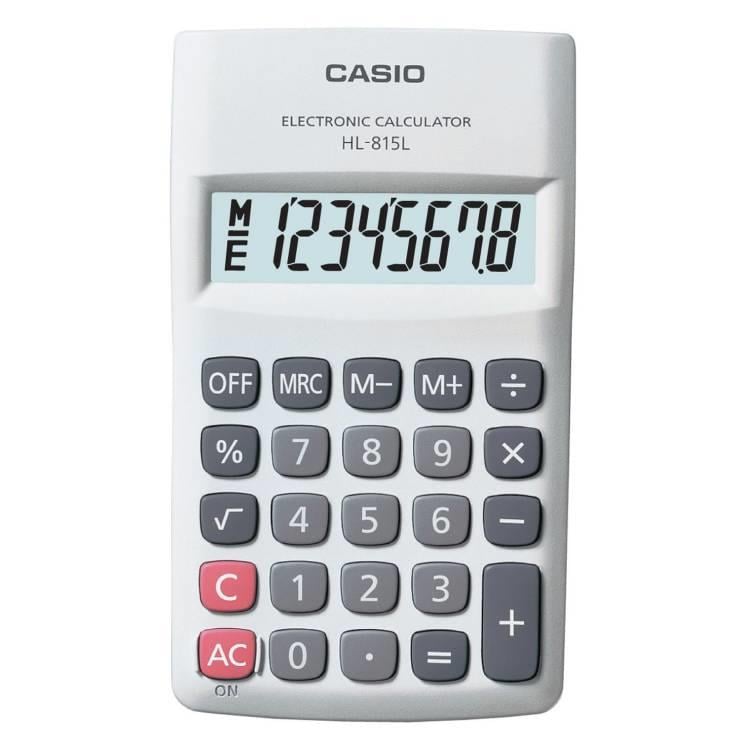 Resim Casio HL-815L-WE 8 Hane Beyaz Hesap Makinesi 