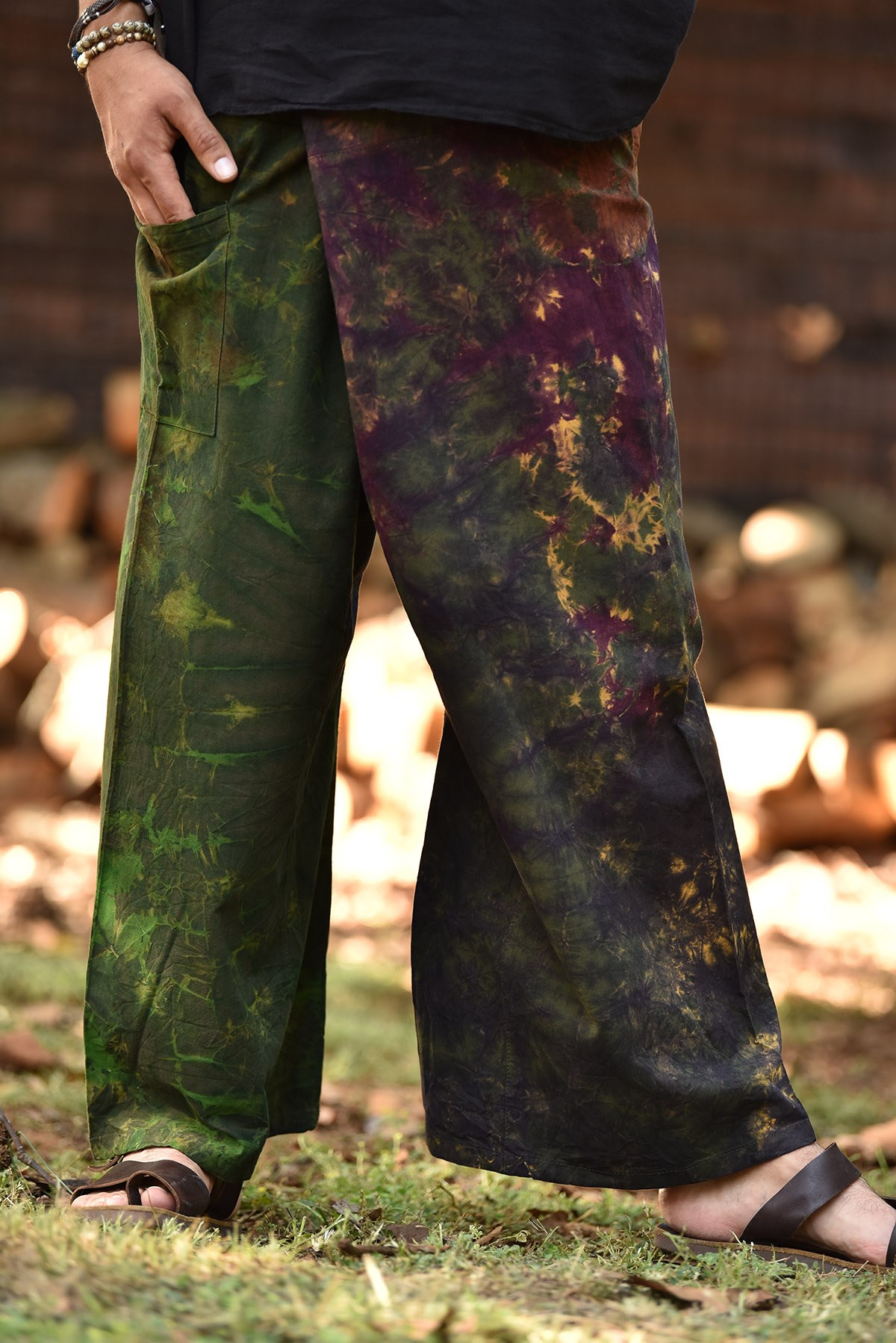 Yeşil Batik Desenli Thai Pantolon · 6
