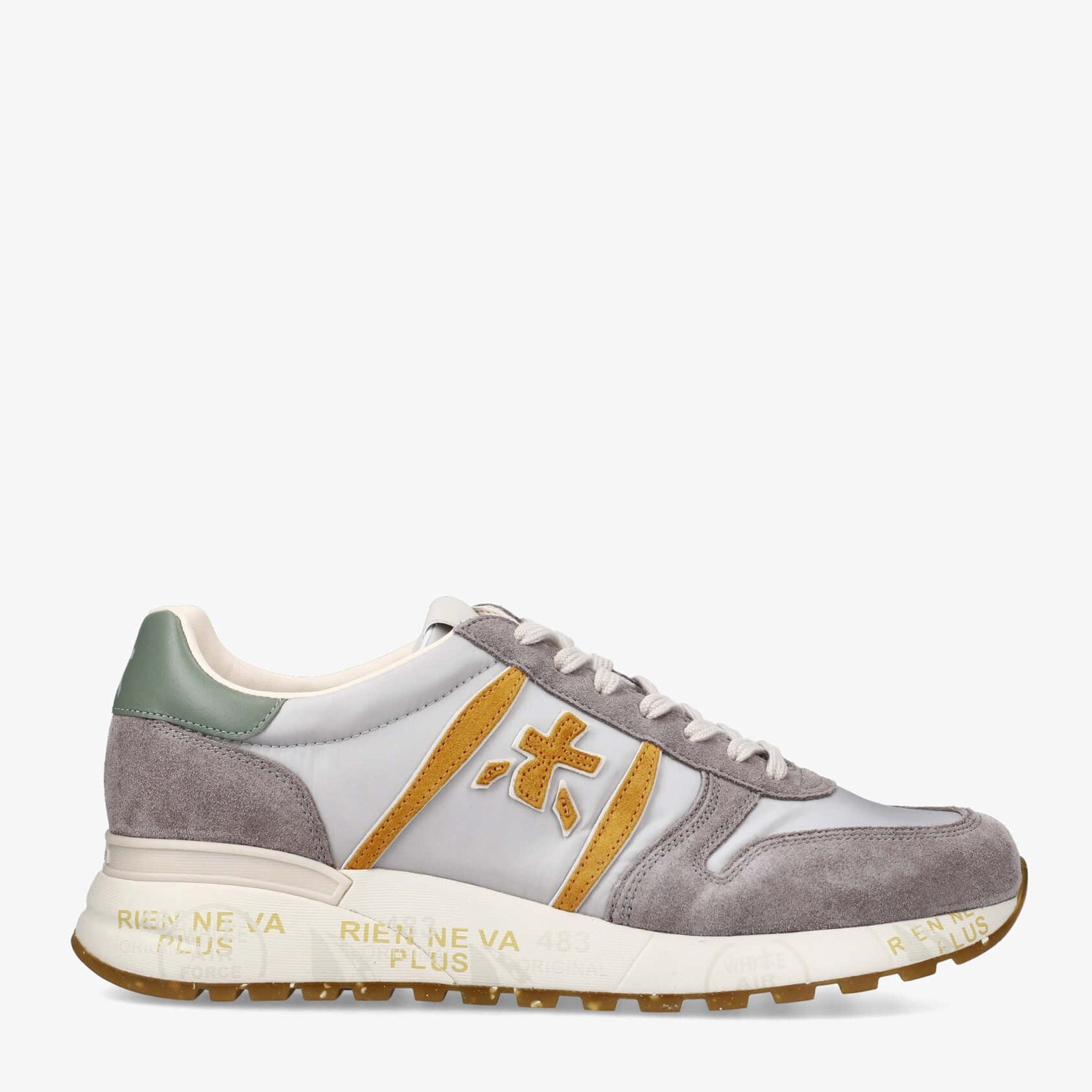 1908年製 Universal Portland Cement ビンテージ Premiata Gri Lander 7201 Erkek Sneaker | Flower Ayakkabı