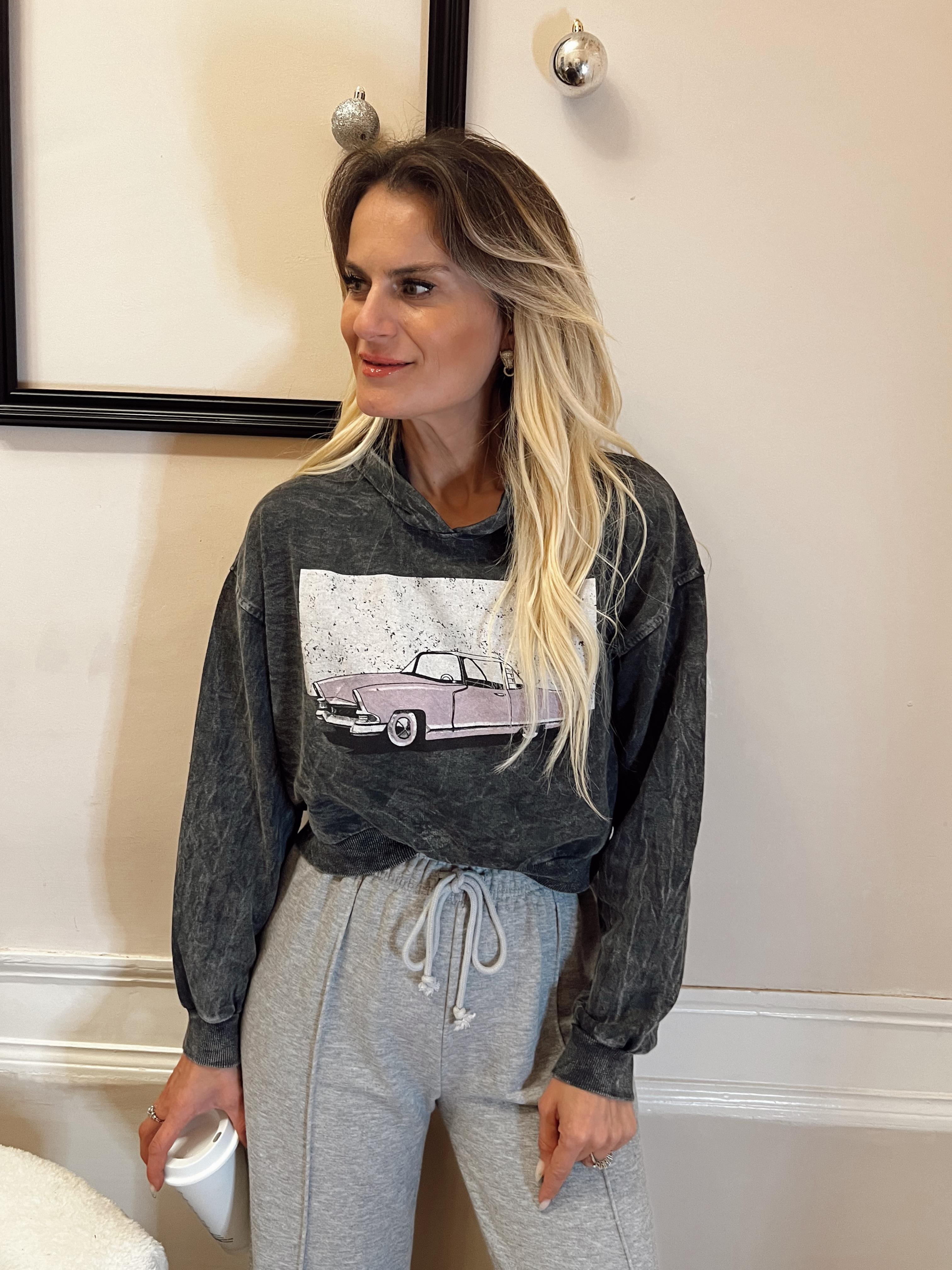 KAPSONLU YIKAMALI BASKI DETAY SWEATSHİRT · 3