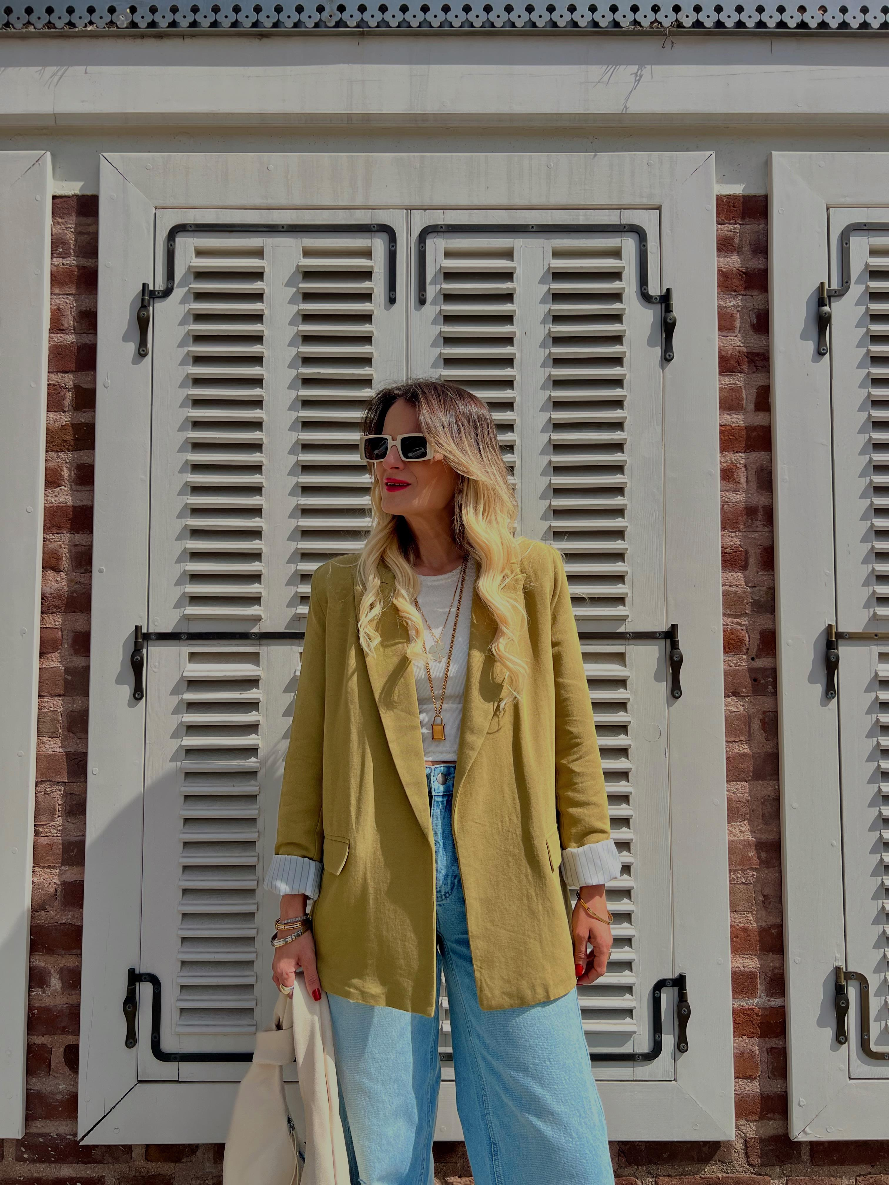 KETEN ASTARLI BLAZER YAĞ YEŞİL · 3
