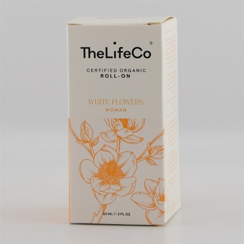 Organik Roll-on Deodorant, White Flowers, Pembe-Kadın (60 ml) TheLifeCo