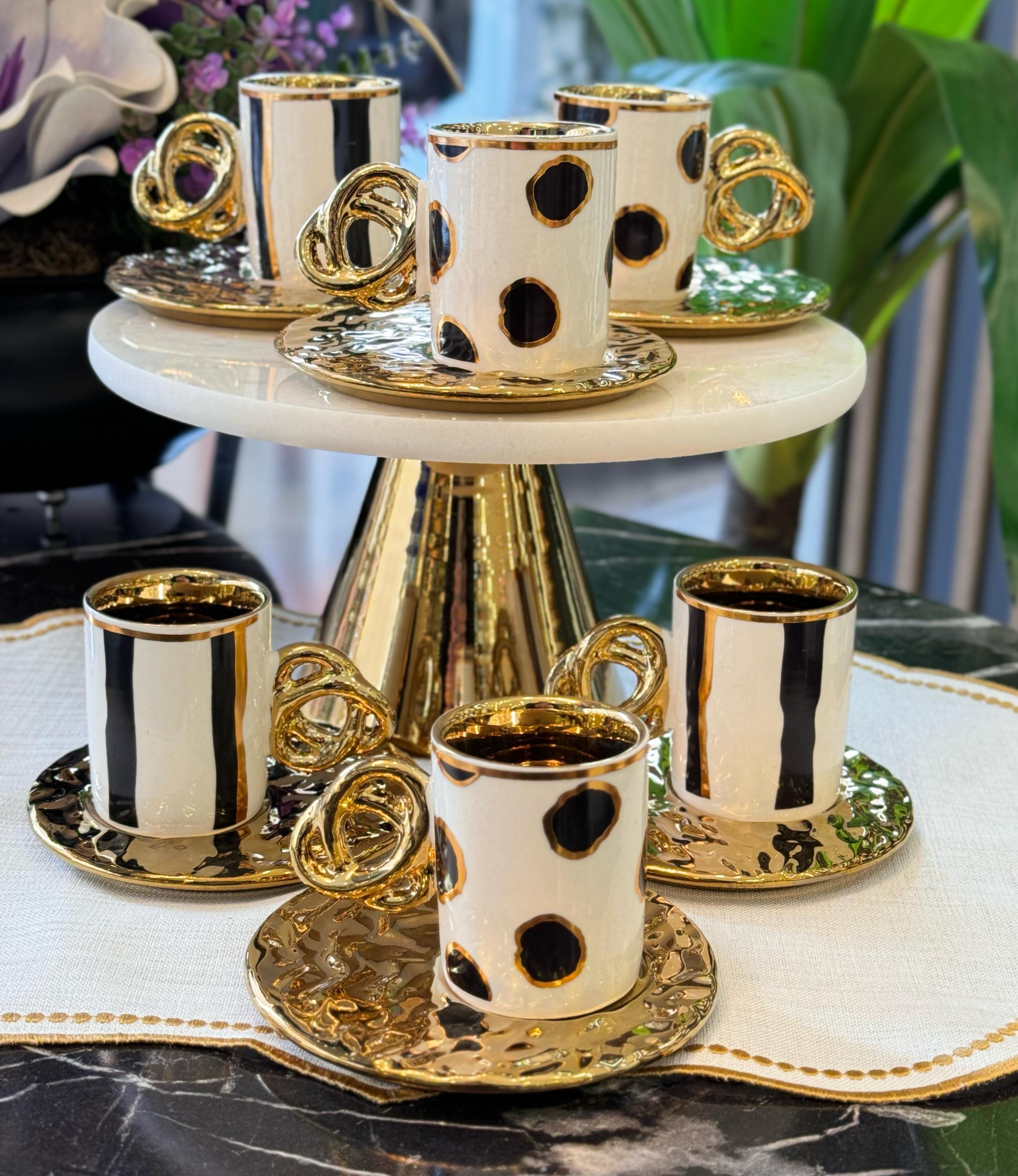 6'lı Porselen Lalin Kahve Fincanı Mikasa Moor