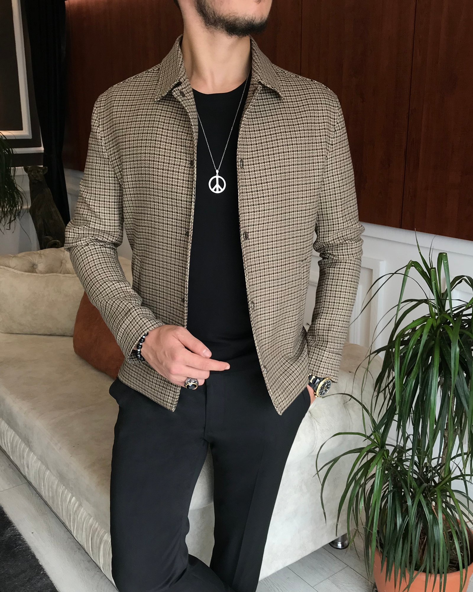 İtalyan stil slim fit mevsimlik erkek mont ceket çok renkli T6301 · 4