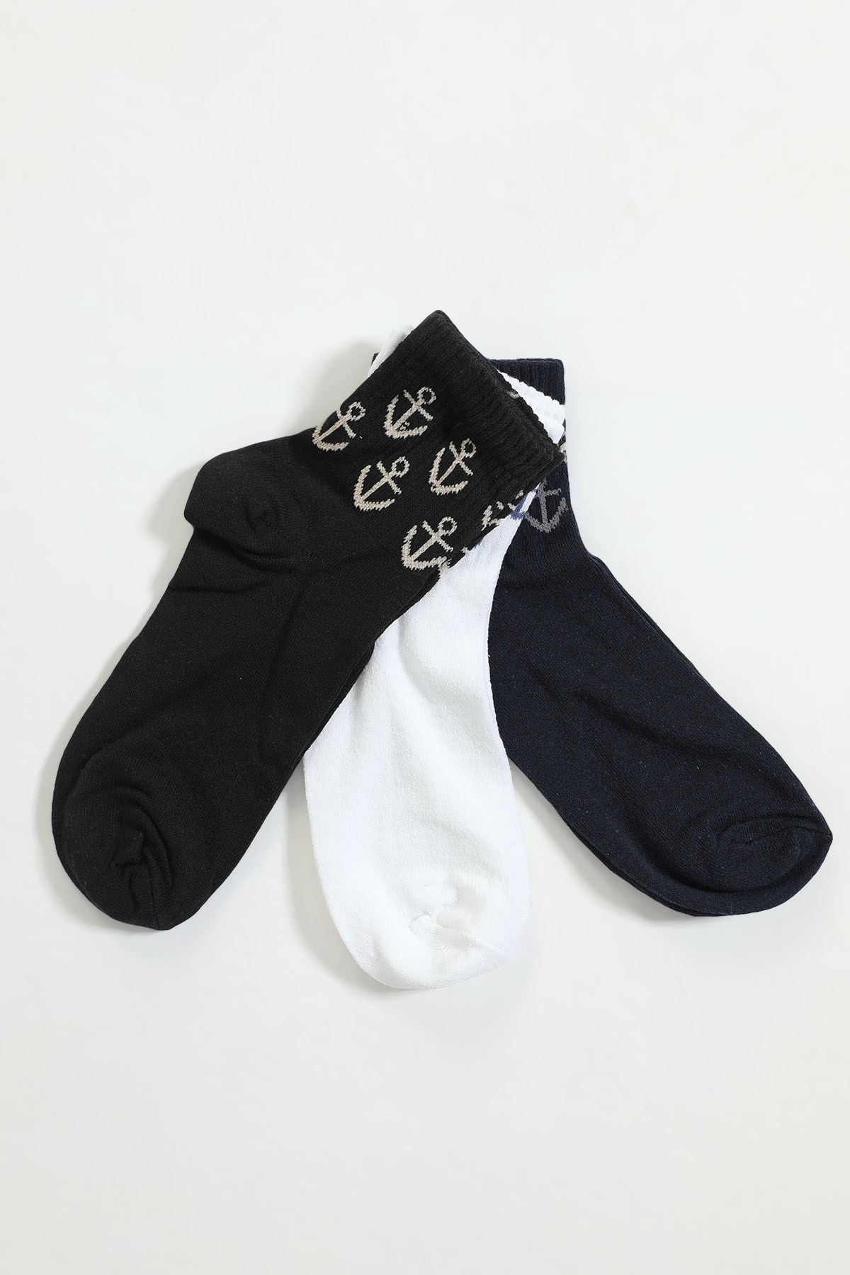 Erkek Üçlü Soket Çorap Renkli 502521 - tozlu.com
