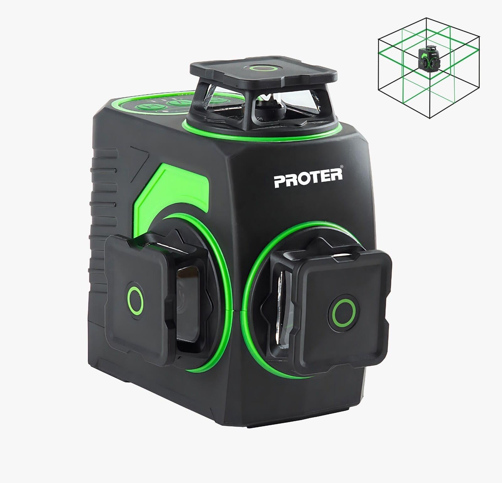 ルッツ Proter PL 360 LS 3X360° Çift Akülü Yeşil Lazer Hizalama