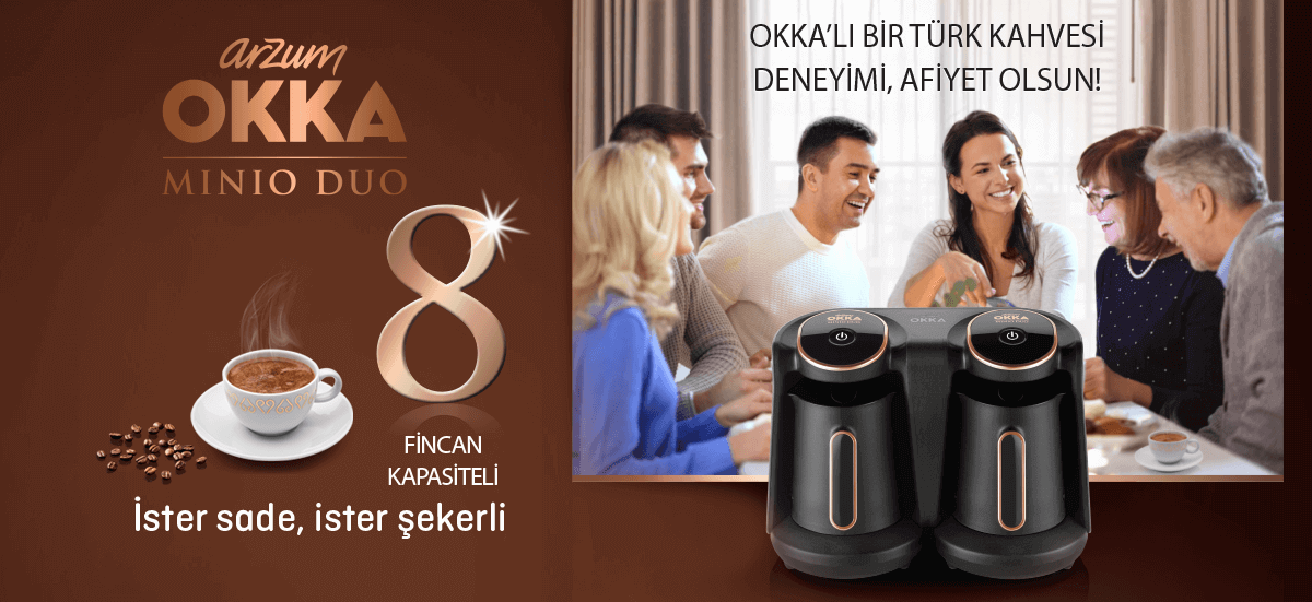 Arzum Okka Minio Duo OK006 Krom Türk Kahve Makinesi | Enplus