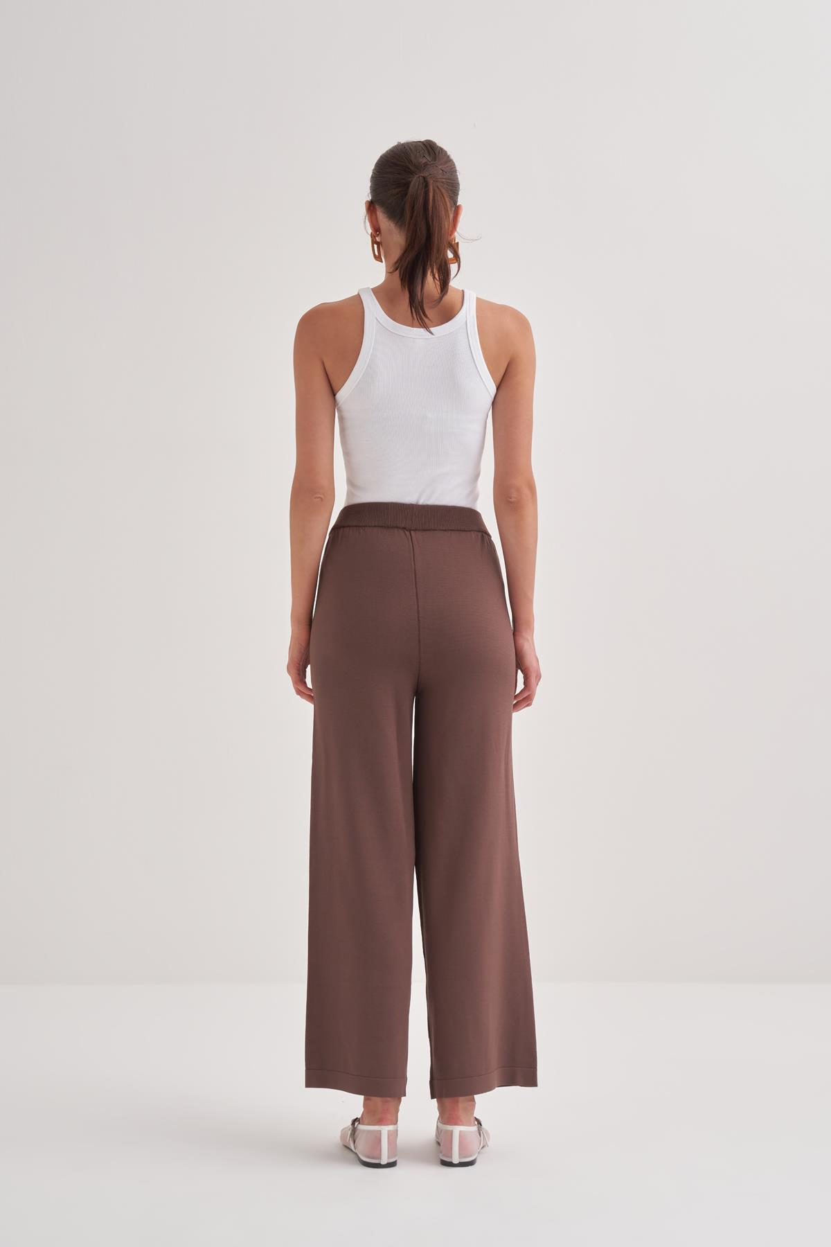Rayon Merserize Pantalon Acı Kahve