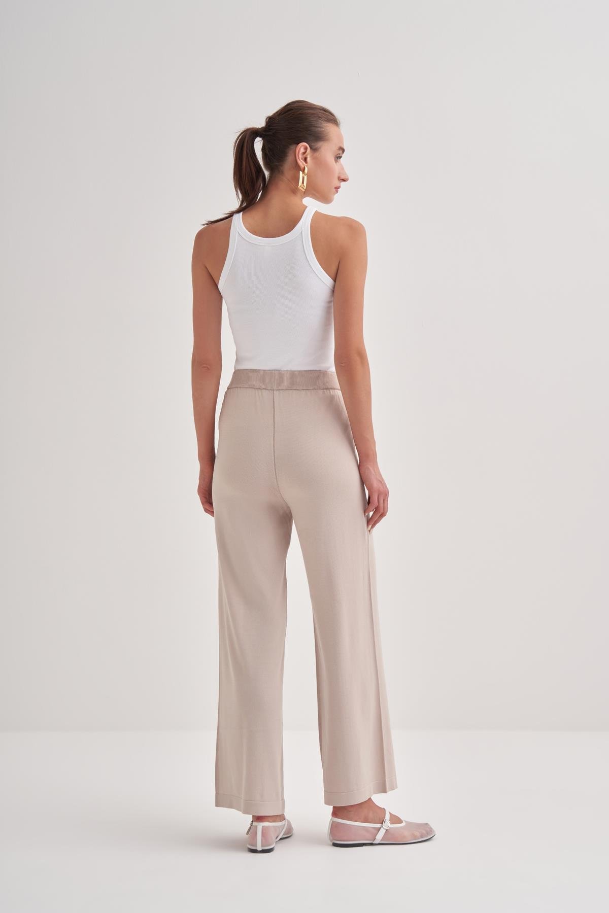 Rayon Merserize Pantalon Bej