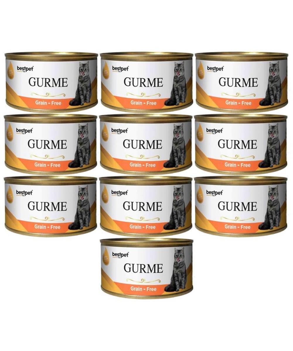 BestPet Gurme Kedi Konservesi Somonlu Parça Etli 100 Gr 10 adet