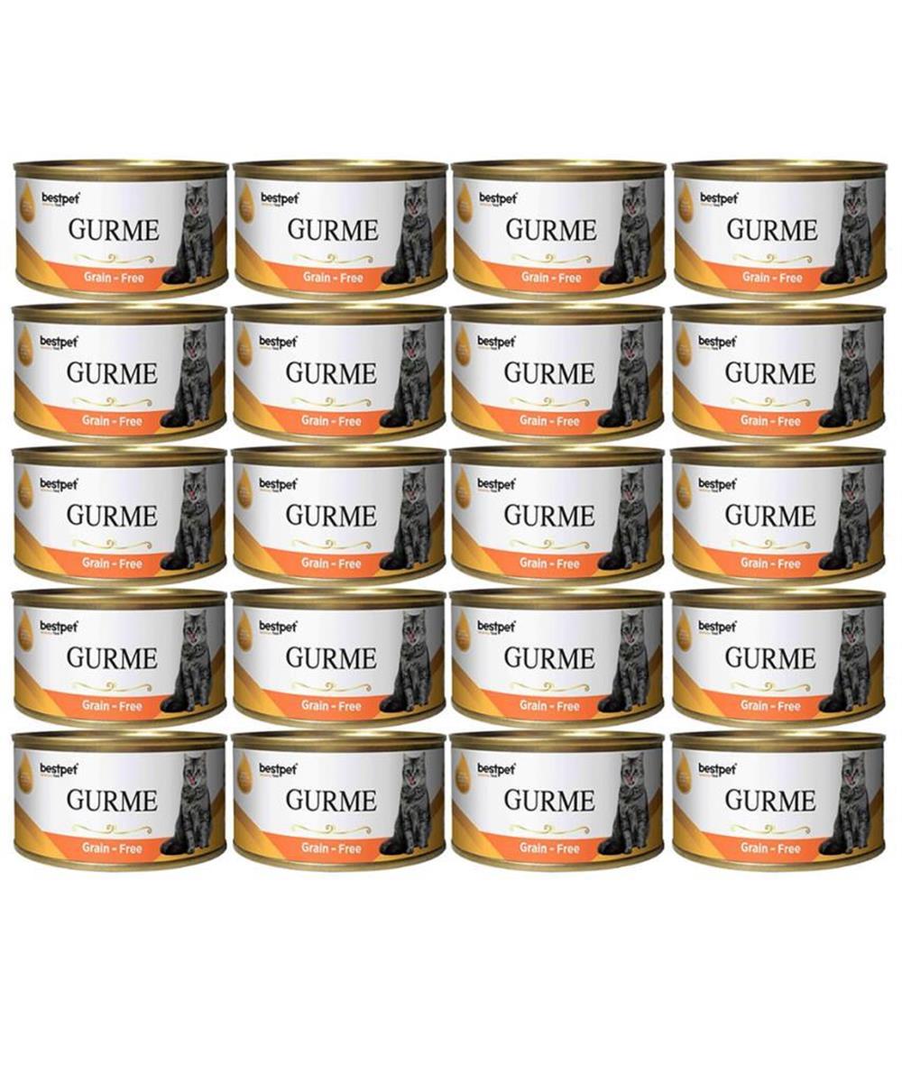 BestPet Gurme Kedi Konservesi Somonlu Parça Etli 100 Gr 20 adet