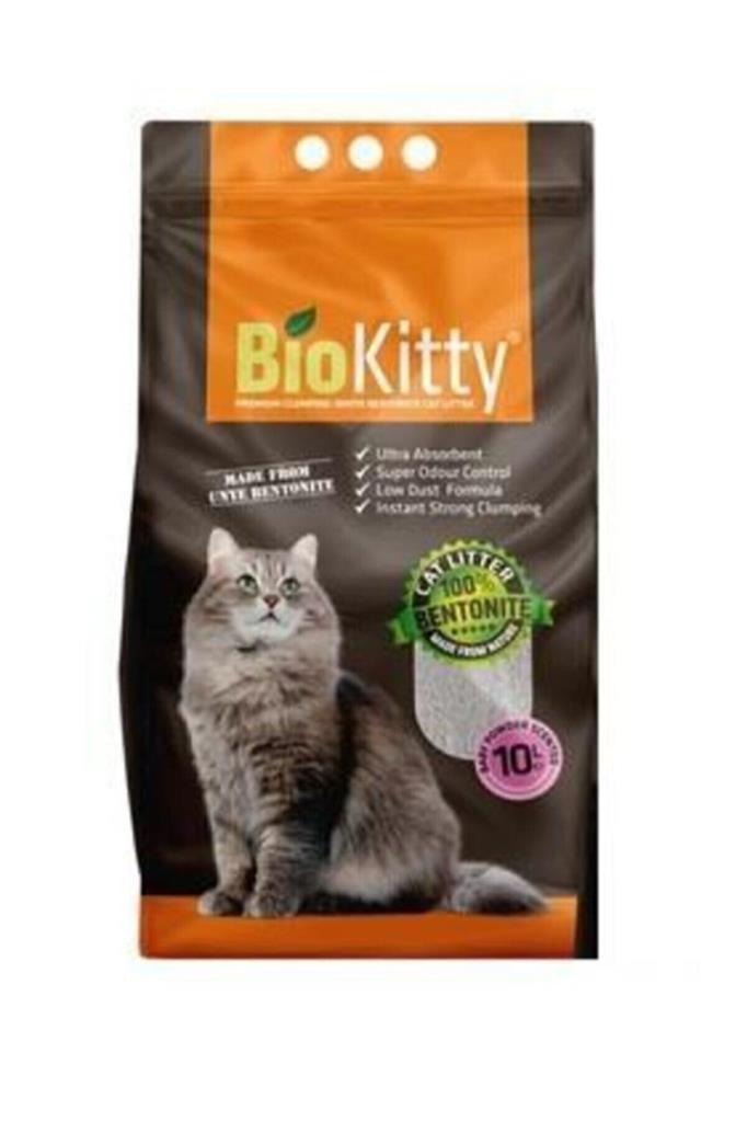 Biokitty Bebek Pudra Kokulu İnce Taneli Bentonit Kedi Kumu 10 Lt