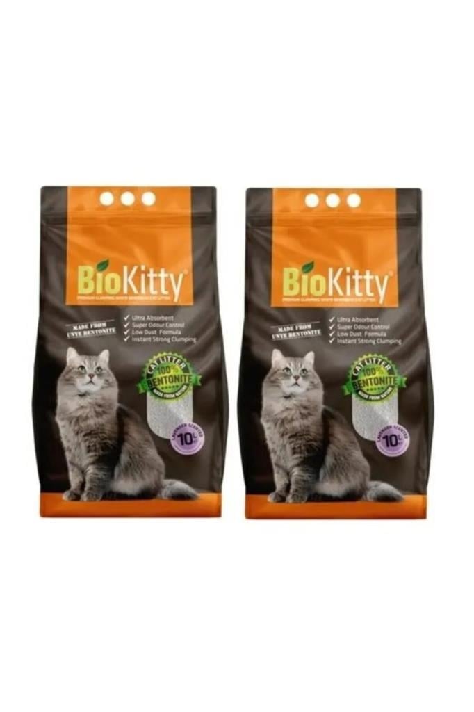 BioKitty Lavanta Kokulu Ince Taneli Kedi Kumu 10 Lt 2 adet