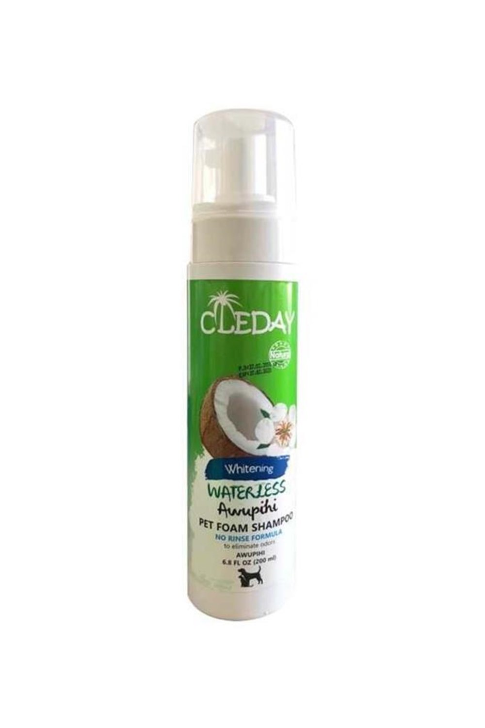 CLEDAY Kedi Ve Köpek Için Durulanmayan Köpük Sampuani (200 ml)