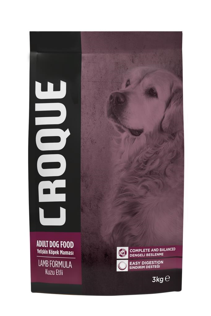 Croque Kuzu Etli Yetiskin Köpek Mamasi 3 Kg