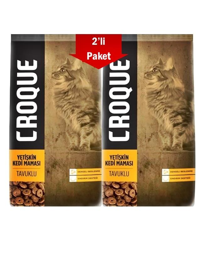 Croque Tavuklu Yetişkin Kedi Maması 1,5 Kg * 2 Adet