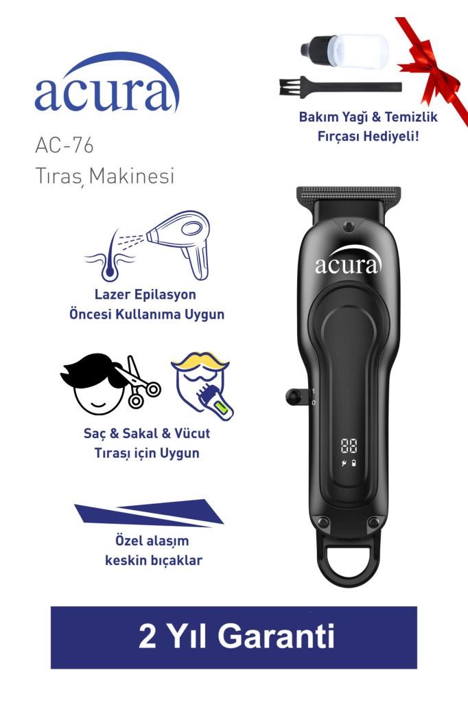cura AC-76 Lazer Epilasyon Öncesi Tüm Vücut Tıraş Makinesi