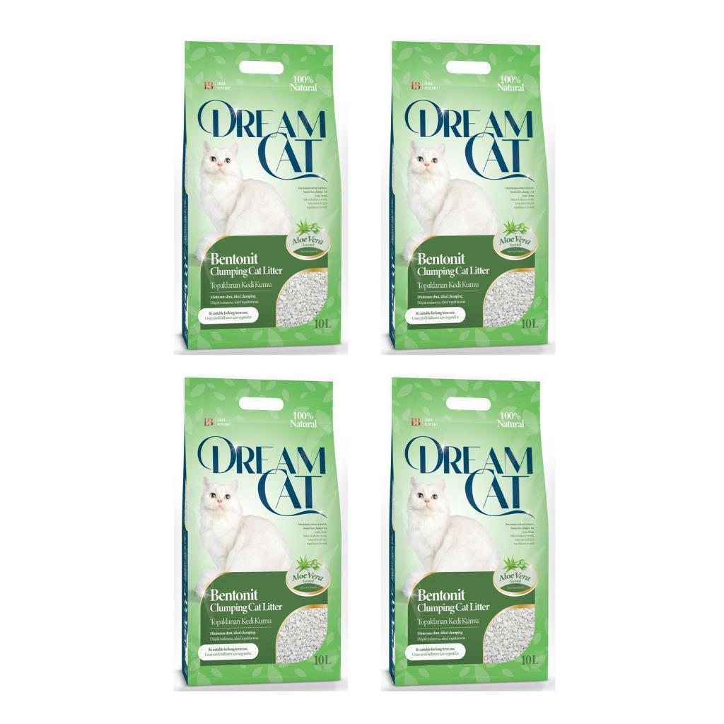 Dream Cat Aloe vera Topaklanan Kedi Kumu 10 Lt* 4 Adet