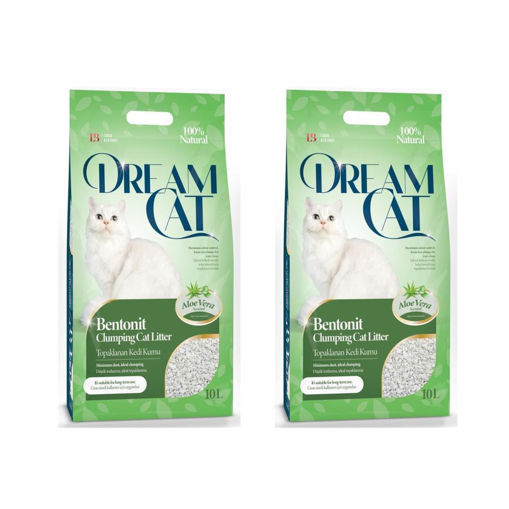 Dream Cat Aloe vera Topaklanan Kedi Kumu 10 Lt * 2 Adet