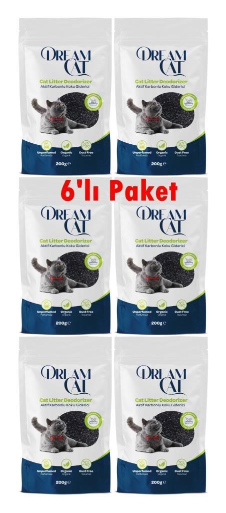 Dream Cat Kedi Kumu Koku Giderici Aktif Karbonlu 6x200 Gr