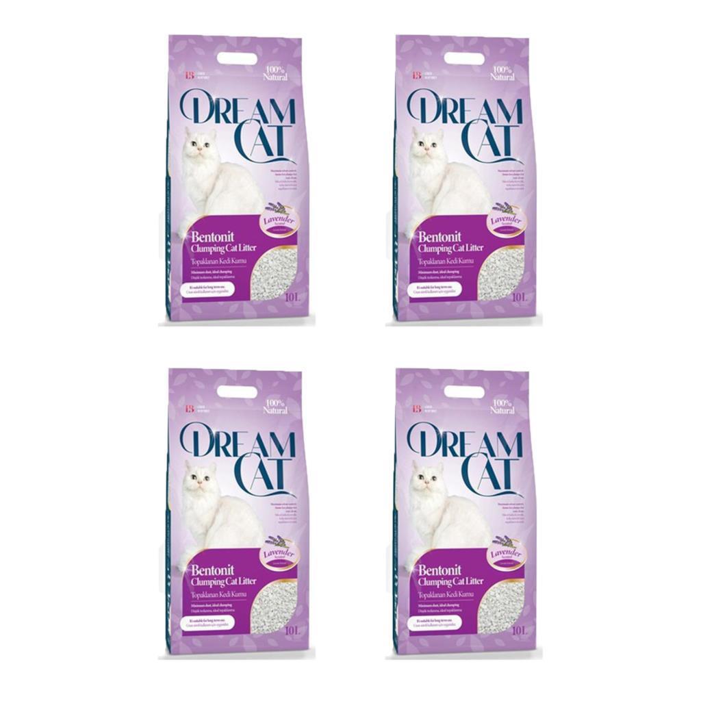 Dream Cat Lavanta Topaklanan Kedi Kumu 10 Lt* 4 Adet